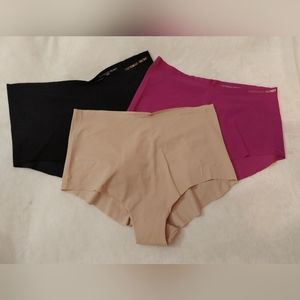 3 Pairs of Victoria Secret No-show Brief Panties Size Medium